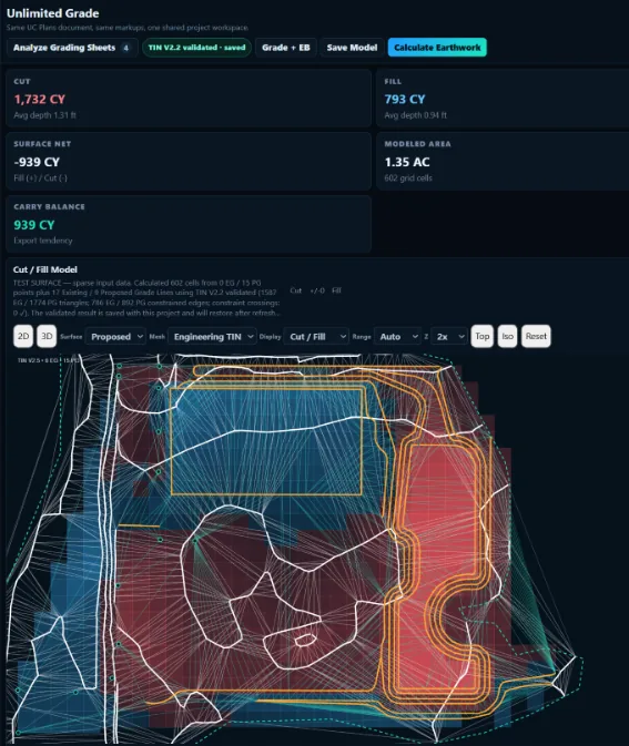 From 2D plans to 3D earthwork intelligence.